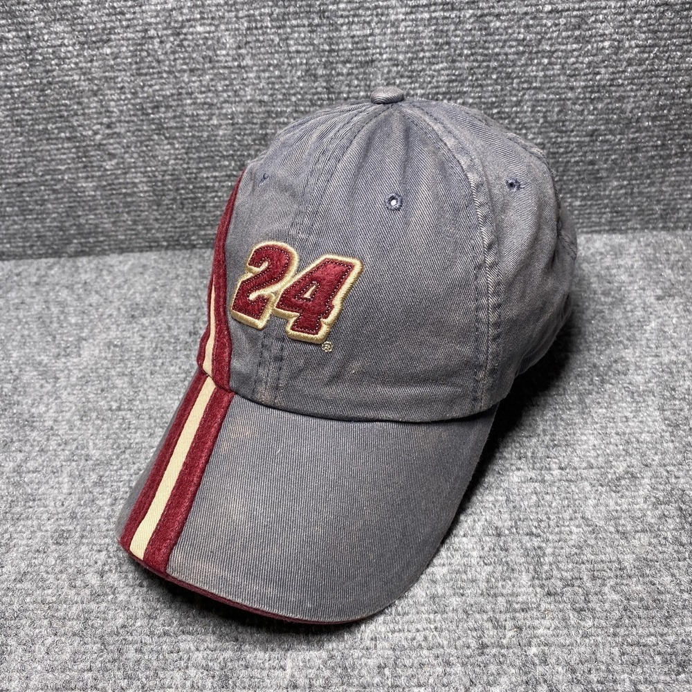 Chase Authentics Jeff Gordon NASCAR Hat Cap Mens One Size Grey 24 Racing Stripe